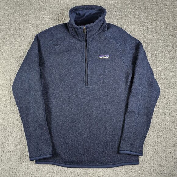 Patagonia Better‎ Sweater Womens Small Blue Pullover Quarter Zip Fleece Outdoors - Picture 1 of 9